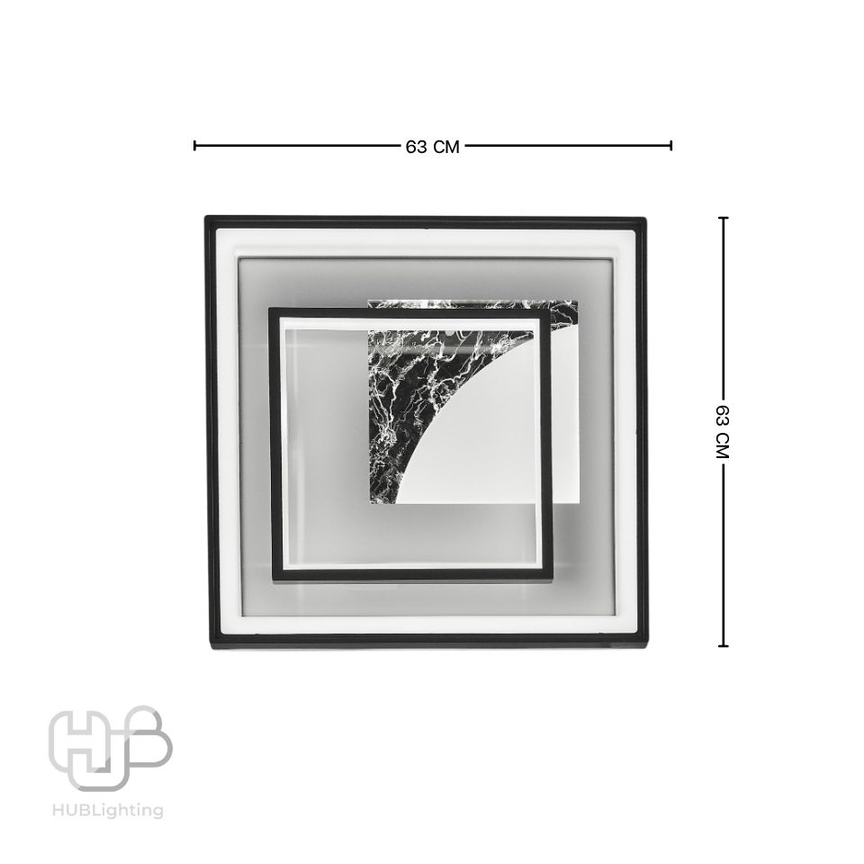 โคมไฟเพดาน CEILING LED 9512 SQUARE (630x630) HUB LIGHTING