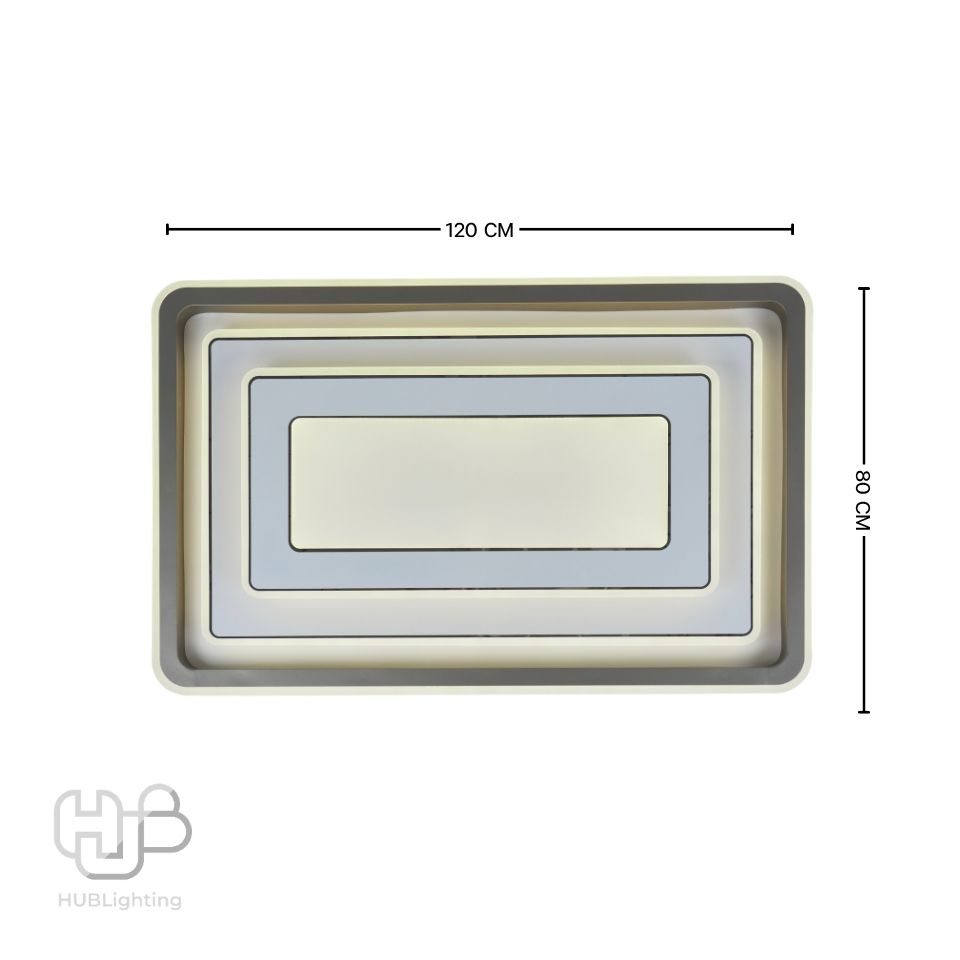 โคมไฟเพดาน CEILING LED 9281 RECTABGLE (1200x800) 3 Color HUB LIGHTING