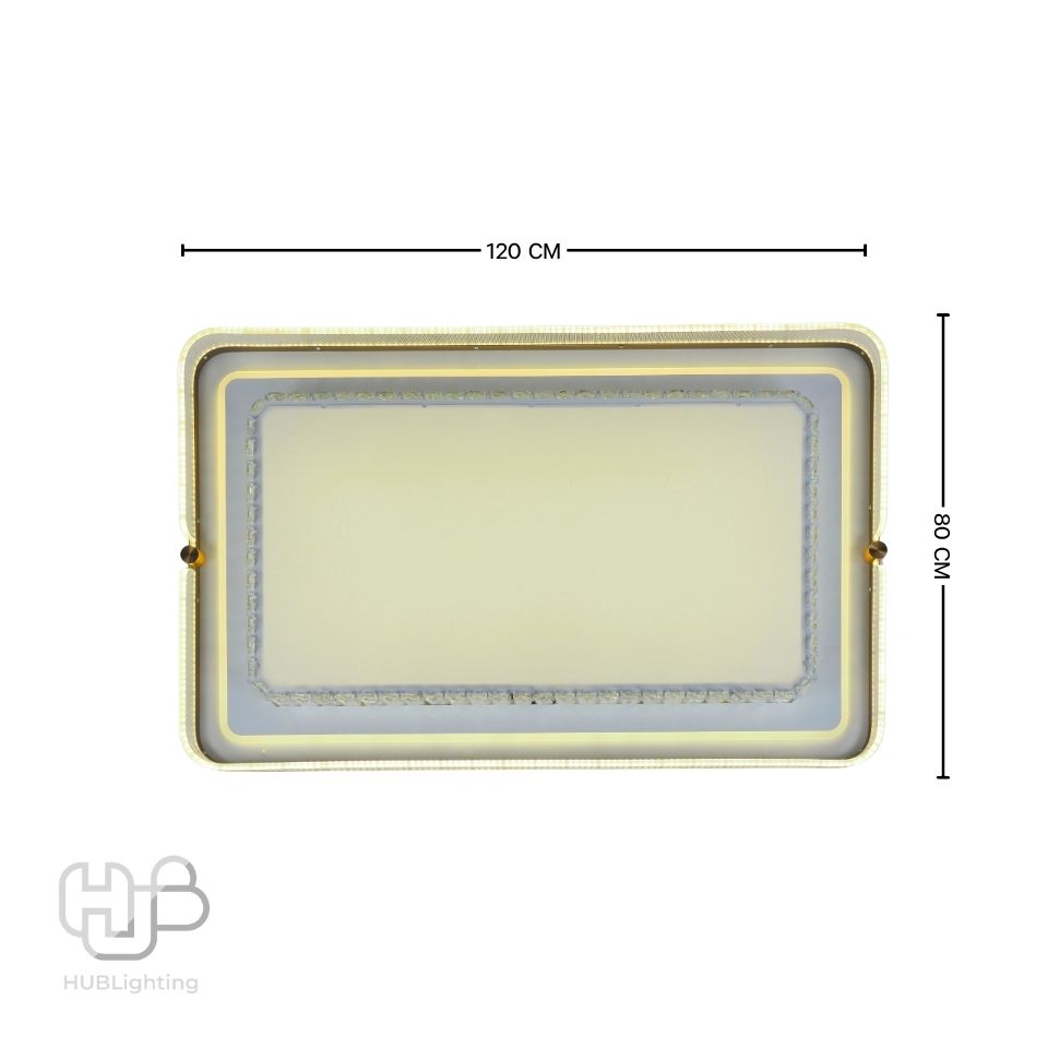 โคมไฟเพดาน CEILING LED 9283 RECTANGLE (1200x800) 3 Color HUB LIGHTING