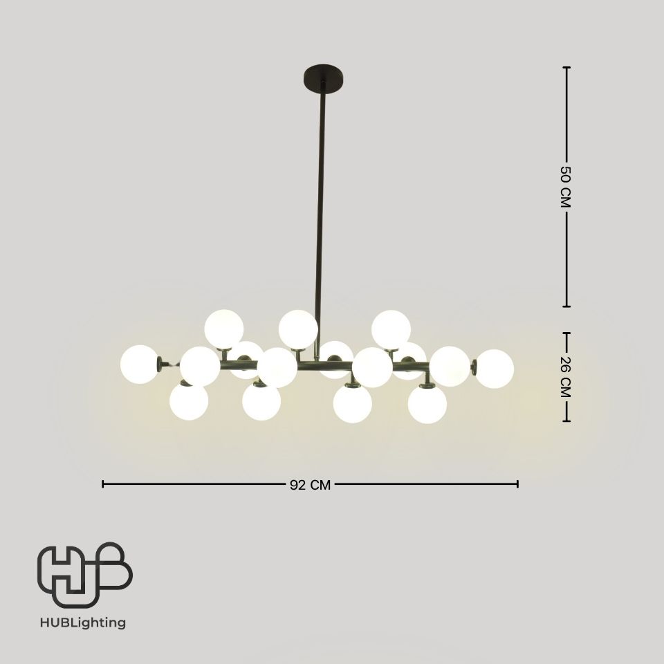 โคมไฟเพดาน PENDENT เดี่ยว 9899 (92x26x50) HUB LIGHTING