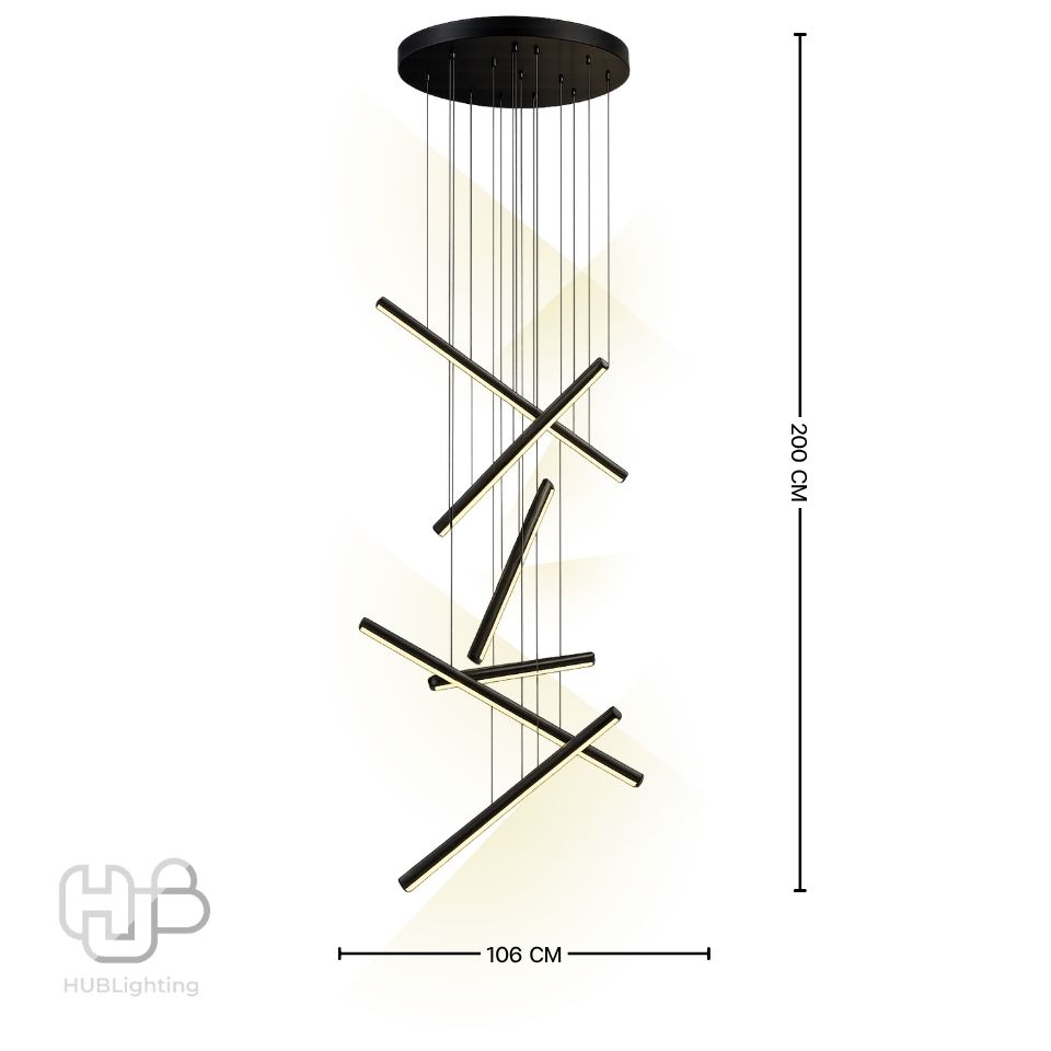 โคมไฟเพดาน PENDENT เดี่ยว 9922 (106x200) HUB LIGHTING