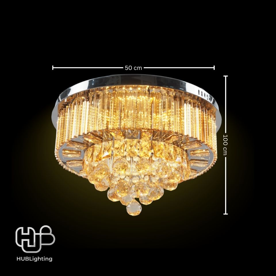 โคมไฟเพดาน CEILING คริสตัล 61183-500 กลม HUB LIGHTING