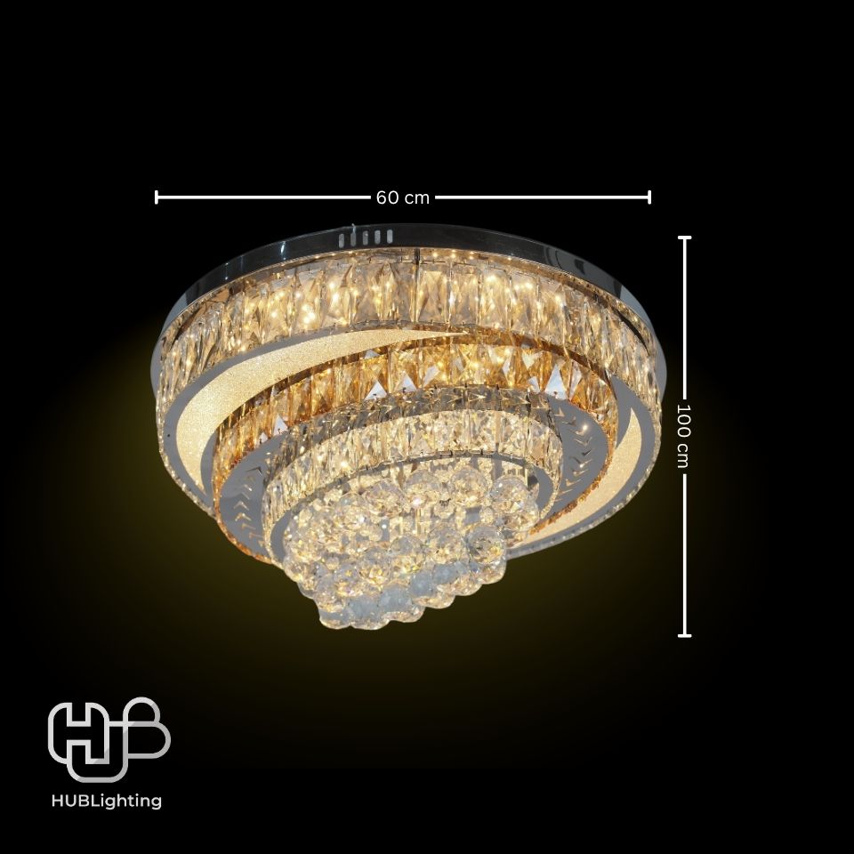 โคมไฟเพดาน CEILING คริสตัล 81019-600 กลม HUB LIGHTING