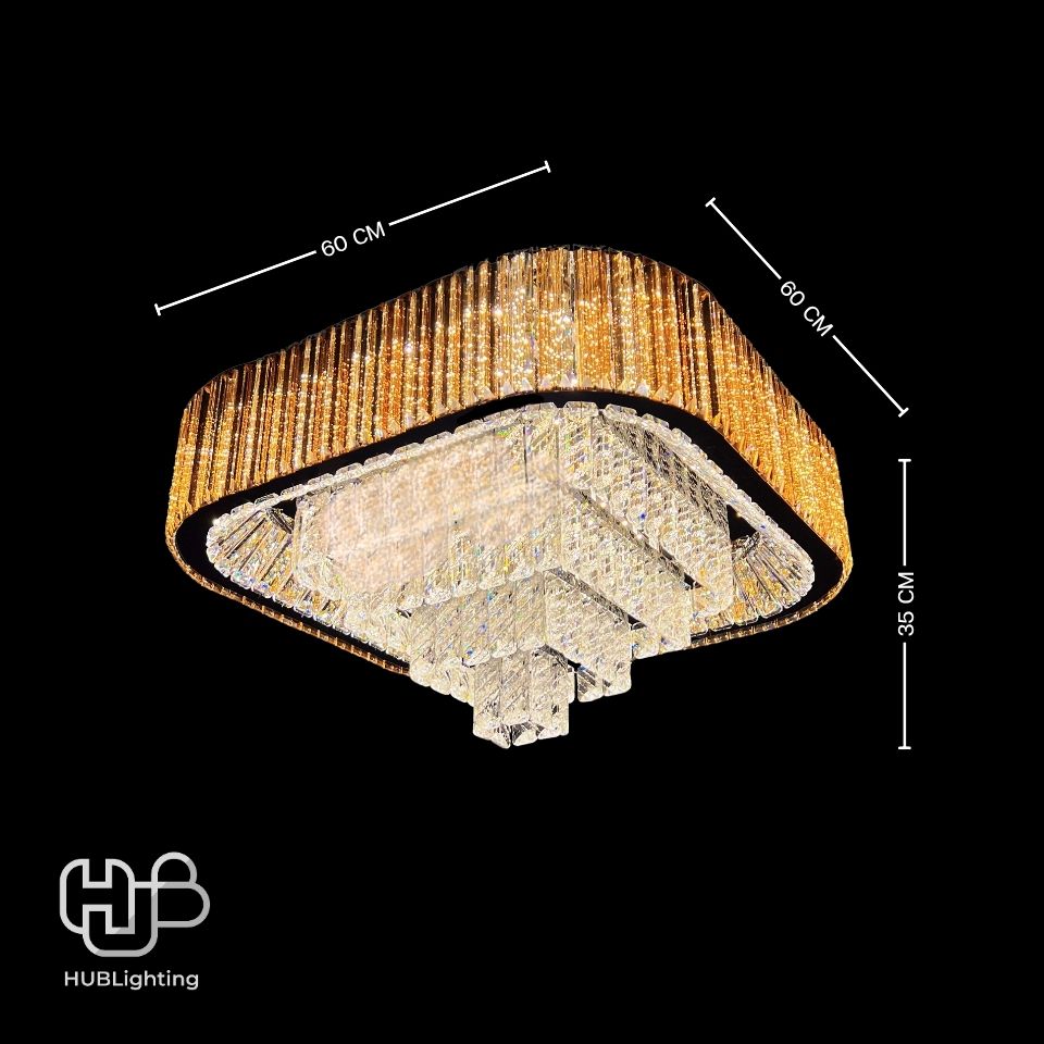 โคมไฟเพดาน CEILING คริสตัล 7949 SQUARE (600x600) HUB LIGHTING