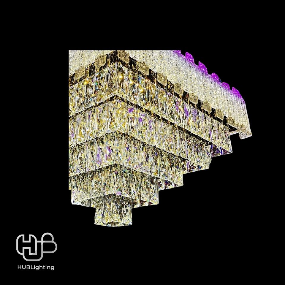 โคมไฟเพดาน CEILING คริสตัล 7507 SQUARE (600x600) HUB LIGHTING