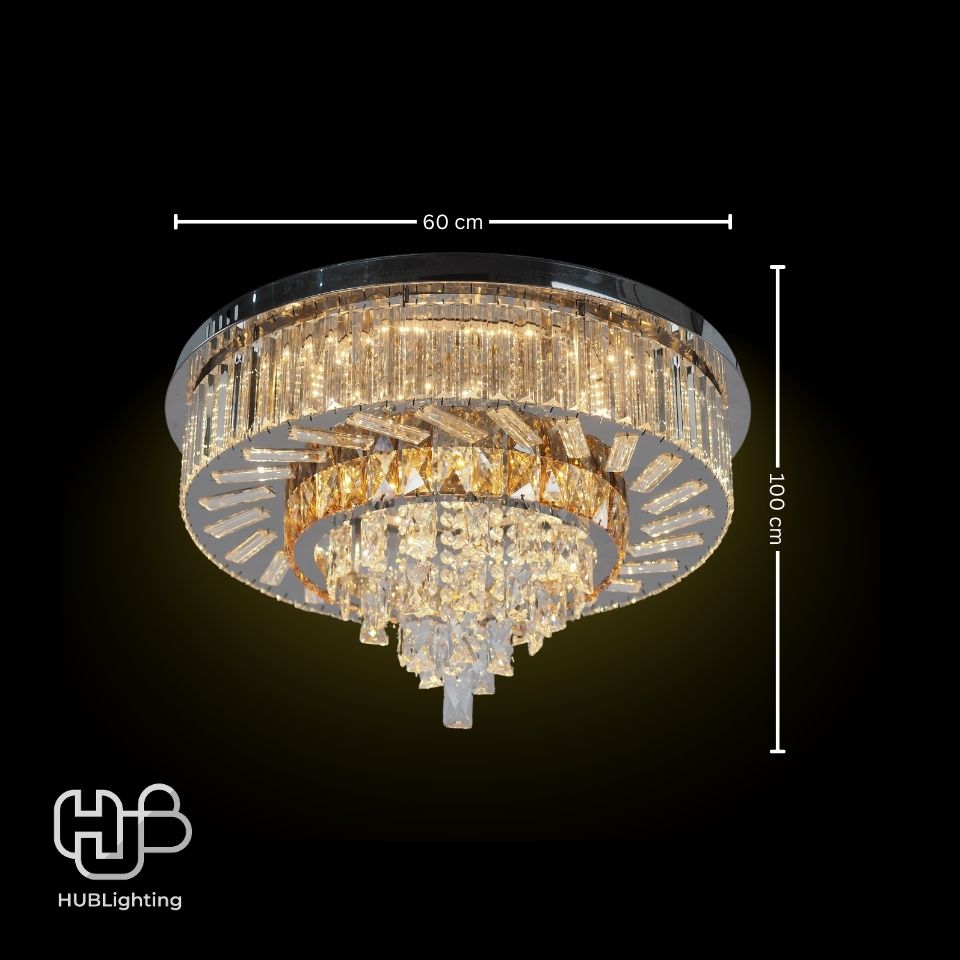 โคมไฟเพดาน CEILING คริสตัล 30078-600 กลม HUB LIGHTING