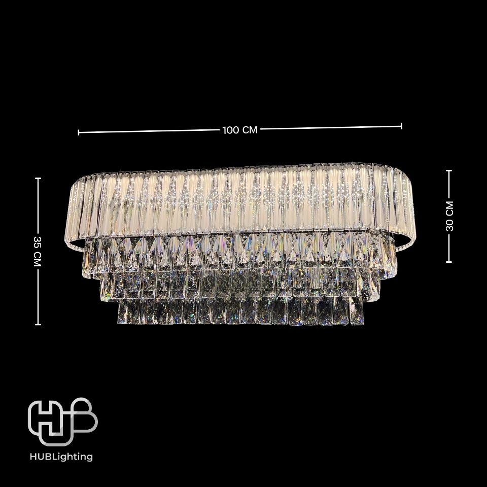 โคมไฟเพดาน CEILING คริสตัล D6911 RECTANGLE (1000x300) HUB LIGHTING