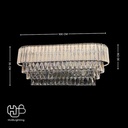 โคมไฟเพดาน CEILING คริสตัล D6911 RECTANGLE (1000x300) HUB LIGHTING