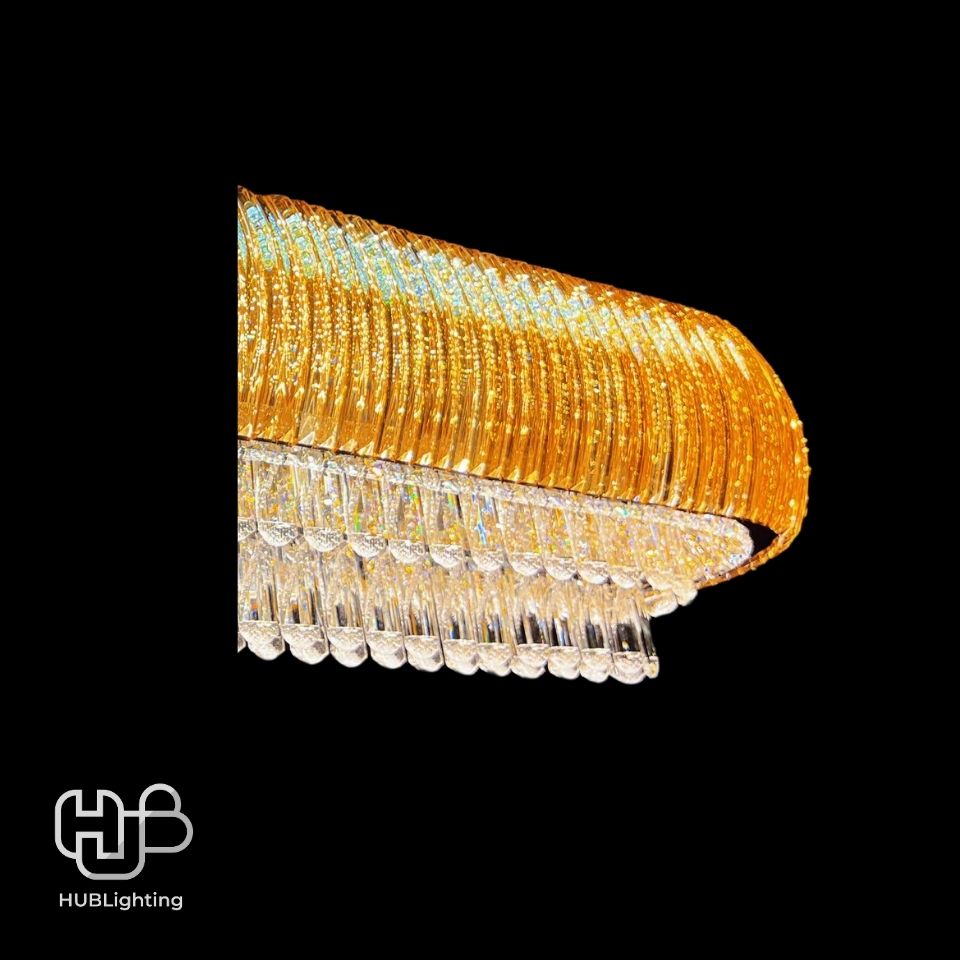 โคมไฟเพดาน CEILING คริสตัล D8917 RECTANGLE (1000x300) HUB LIGHTING