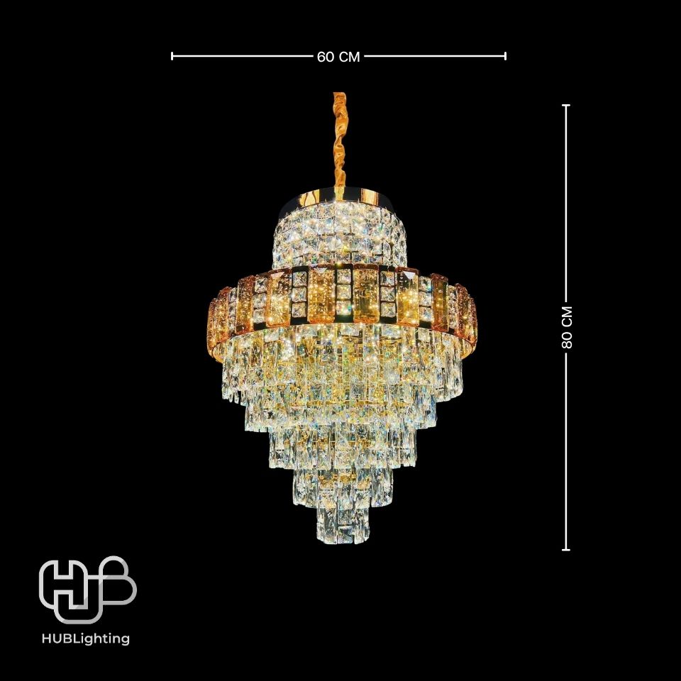 โคมไฟเพดาน CHANDELIER คริสตัล 6443 (600x800) HUB LIGHTING