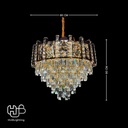 โคมไฟเพดาน CHANDELIER คริสตัล 6433-600 HUB LIGHTING