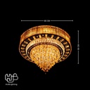 โคมไฟเพดาน CHANDELIER คริสตัล 38023-800 กลม HUB LIGHTING