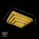 โคมไฟเพดาน CEILING คริสตัล 7801 SQUARE (900x700) HUB LIGHTING