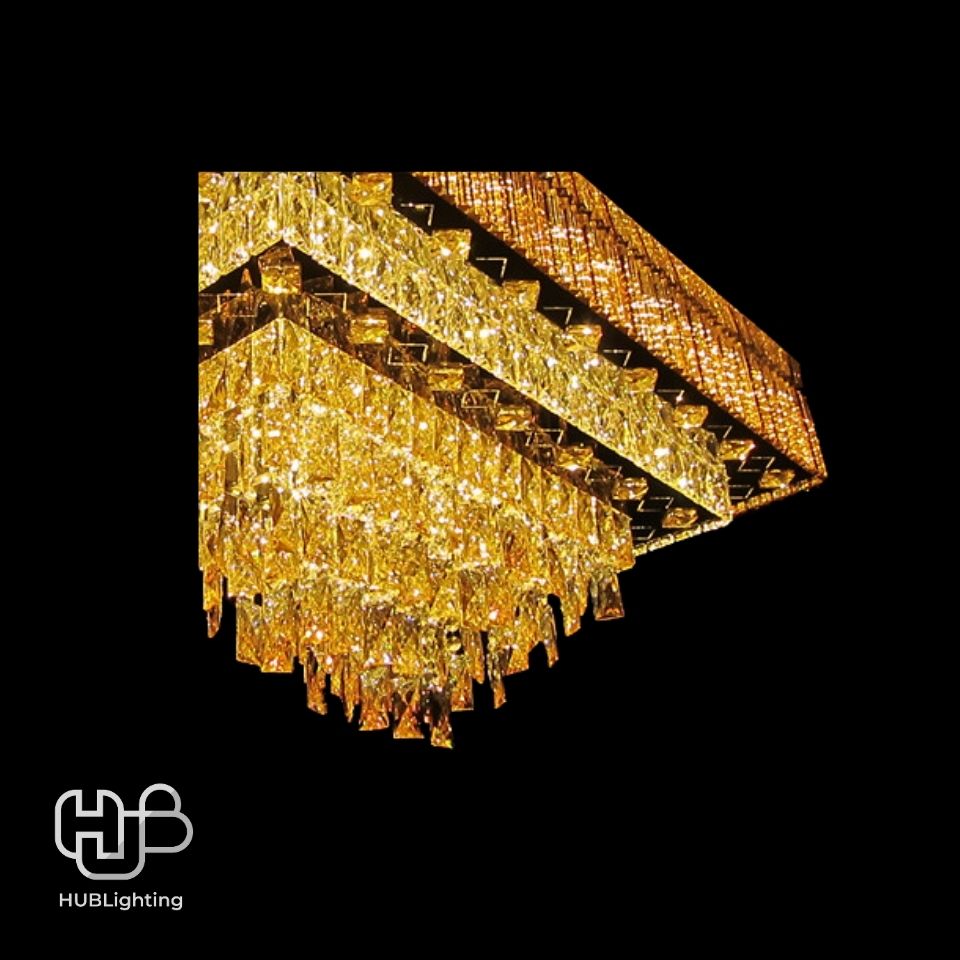 โคมไฟเพดาน CEILING คริสตัล 38079 SQUARE (900x700) HUB LIGHTING