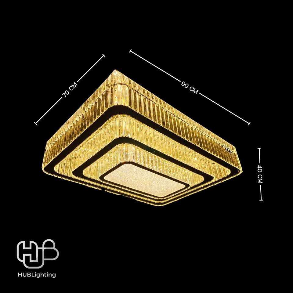 โคมไฟเพดาน CEILING คริสตัล 3374 SQUARE (900x700) HUB LIGHTING