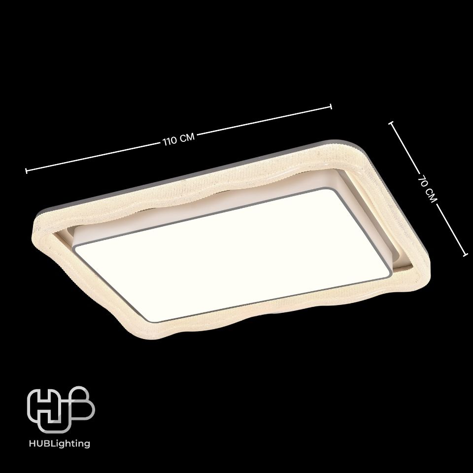 โคมไฟเพดาน CEILING LED 8889 RECTANGLE (1100x700) 3 Color HUB LIGHTING