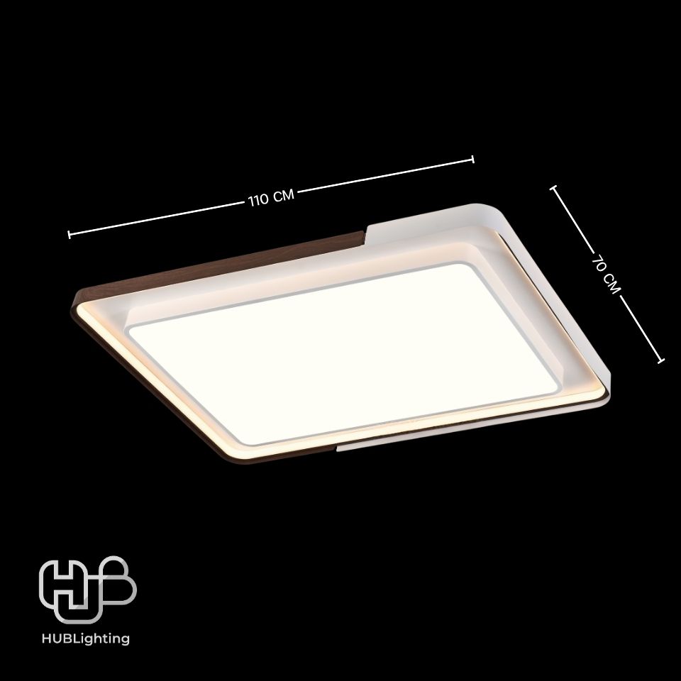 โคมไฟเพดาน CEILING LED 9868 RECTANGLE (1100x700) 3 Color HUB LIGHTING