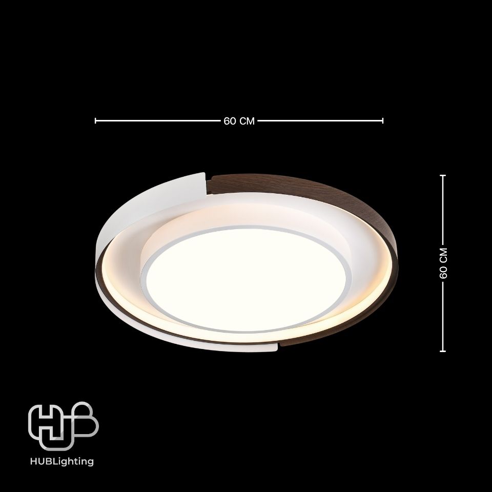 โคมไฟเพดาน CEILING LED 9868 CIRCLE (600) 3 Color HUB LIGHTING