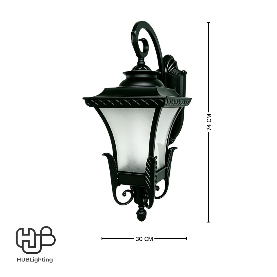 โคมไฟผนังภายนอก 244-9 SBK E27 HUB LIGHTING