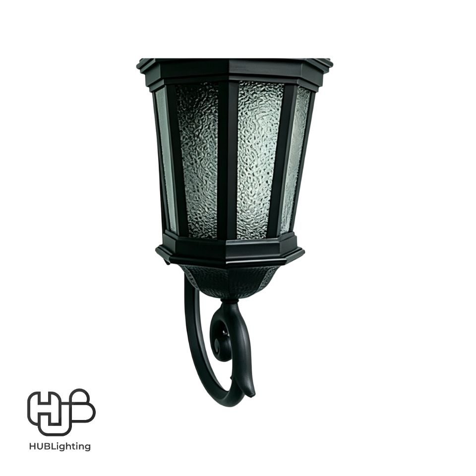 โคมไฟผนังภายนอก 8002B-L2 SBK E27 HUB LIGHTING