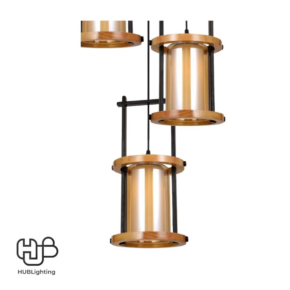 โคมไฟเพดาน PENDENT 3 ช่อ 3143-3 E27 HUB LIGHTING