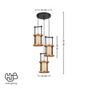 โคมไฟเพดาน PENDENT 3 ช่อ 3143-3 E27 HUB LIGHTING