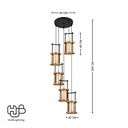 โคมไฟเพดาน PENDENT ช่อ 3143-5 E27 HUB LIGHTING