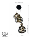 โคมไฟเพดาน PENDENT 3 ช่อ 6506-3 E27 HUB LIGHTING