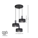 โคมไฟเพดาน PENDENT 3 ช่อ 3021-3 E27 HUB LIGHTING