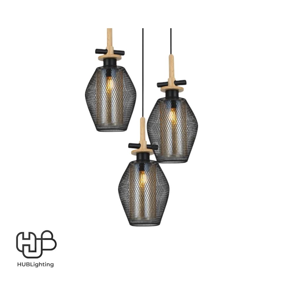 โคมไฟเพดาน PENDENT 3 ช่อ 6083-3 E27 HUB LIGHTING