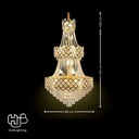 โคมไฟเพดาน CHANDELIER คริสตัล 65304-800 GD 29x E14 HUB LIGHTING