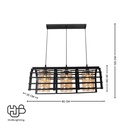โคมไฟเพดาน PENDENT 3 ช่อ 6451-3 E27 HUB LIGHTING