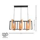 โคมไฟเพดาน PENDENT 3 ช่อ 6469-3 E27 HUB LIGHTING