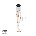 โคมไฟเพดาน PENDENT ช่อ 3088-9 E27 HUB LIGHTING