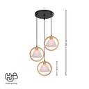 โคมไฟเพดาน PENDENT 3 ช่อ 6499-3 E27 HUB LIGHTING