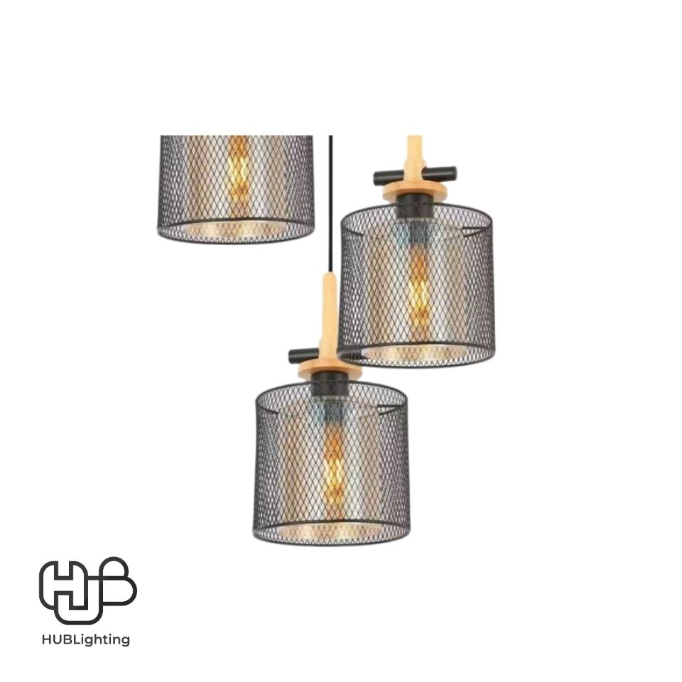 โคมไฟเพดาน PENDENT 3 ช่อ 6078-3 E27 HUB LIGHTING
