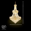 โคมไฟเพดาน CHANDELIER คริสตัล 65101-800 GD (ชุดใหญ่) 29x E14 HUB LIGHTING