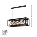 โคมไฟเพดาน PENDENT 4 ช่อ 652-4 BK E27 HUB LIGHTING