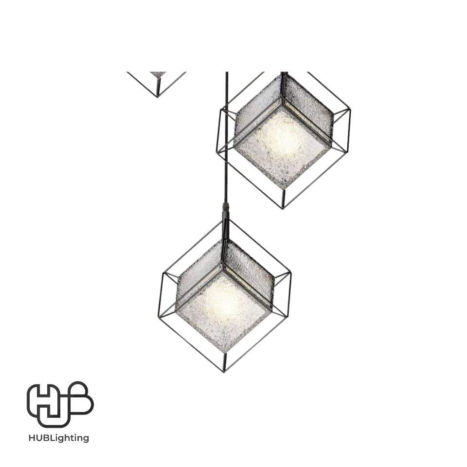 โคมไฟเพดาน PENDENT 3 ช่อ 653-3 BK E27 HUB LIGHTING