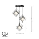 โคมไฟเพดาน PENDENT 3 ช่อ 653-3 BK E27 HUB LIGHTING