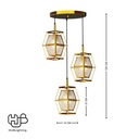 โคมไฟเพดาน PENDENT 3 ช่อ 656-3 GD E27 HUB LIGHTING
