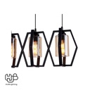 โคมไฟเพดาน PENDENT 3 ช่อ 657-3 BK E27 HUB LIGHTING