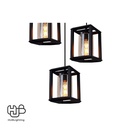 โคมไฟเพดาน PENDENT 3 ช่อ 661-3 BK E27 HUB LIGHTING