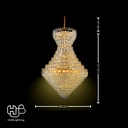 โคมไฟเพดาน CHANDELIER คริสตัล 6064-800 GD 29x E14 HUB LIGHTING