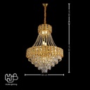 โคมไฟเพดาน CHANDELIER คริสตัล 65305-600 GD 8x E14 HUB LIGHTING