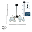 โคมไฟเพดาน PENDENT ช่อ 36411-6 E27 HUB LIGHTING