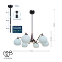 โคมไฟเพดาน PENDENT ช่อ 36283-6 E27 HUB LIGHTING