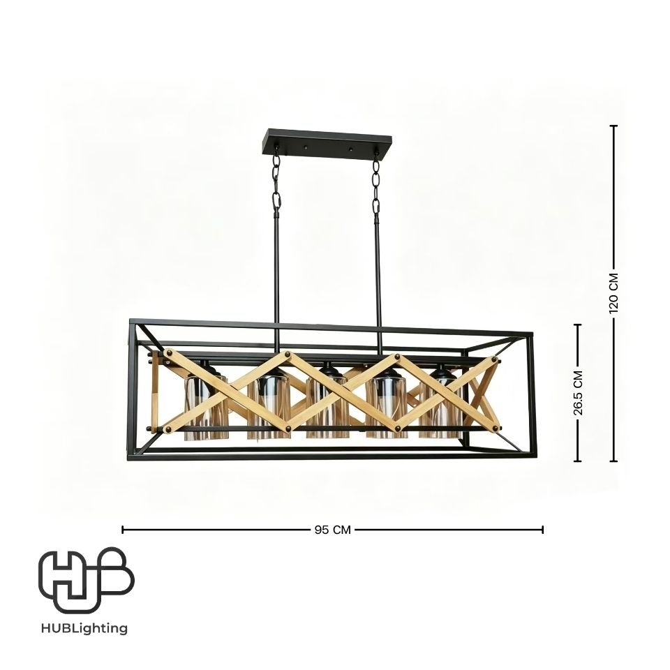 โคมไฟเพดาน PENDENT ช่อ 36247-5 E27 HUB LIGHTING