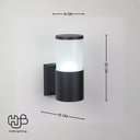 โคมไฟผนังภายนอก A0705 BK ดำ HUB LIGHTING