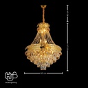 โคมไฟเพดาน CHANDELIER คริสตัล 65309-600 GD 8x E14 HUB LIGHTING